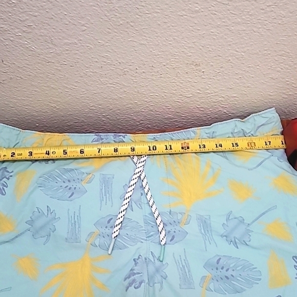 THE RAIL MEN'S SWIM TRUNKS HAWAIIAN ELASTIC DRAWSTRING WAIST NETTING GREEN SZ M - Picture 8 of 8